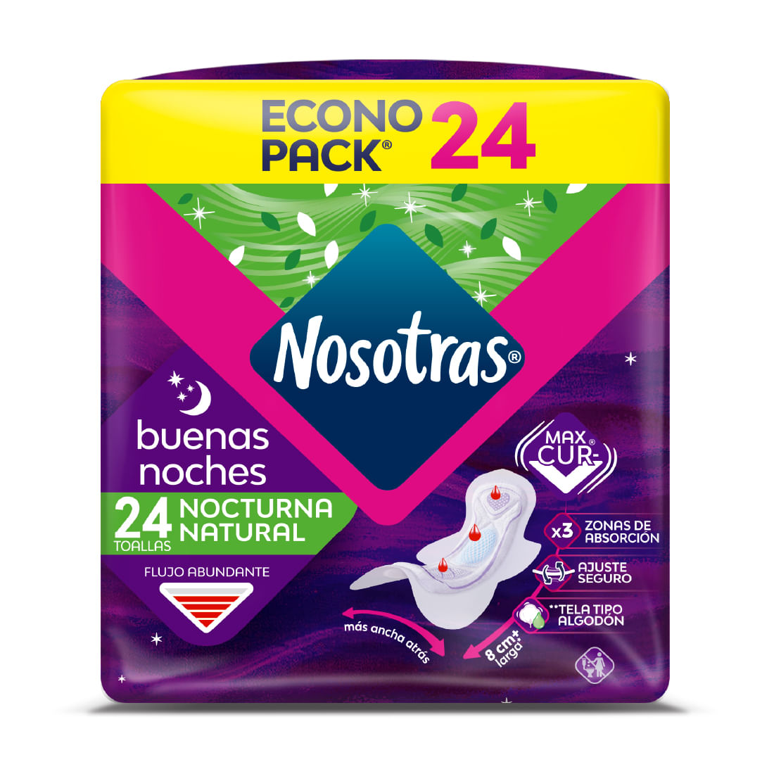 TOALLA NATURAL BUENAS NOCHES X 24 UND