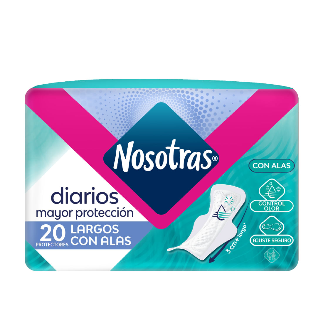PROTECTORES DIARIOS LARGOS ALAS x 20U