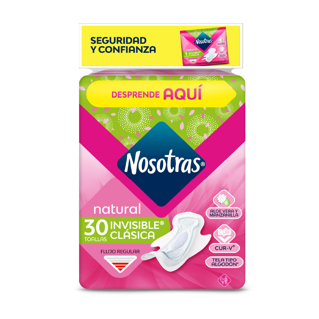 NOSOTRAS INVIBLE CLASICA TELA x 30U