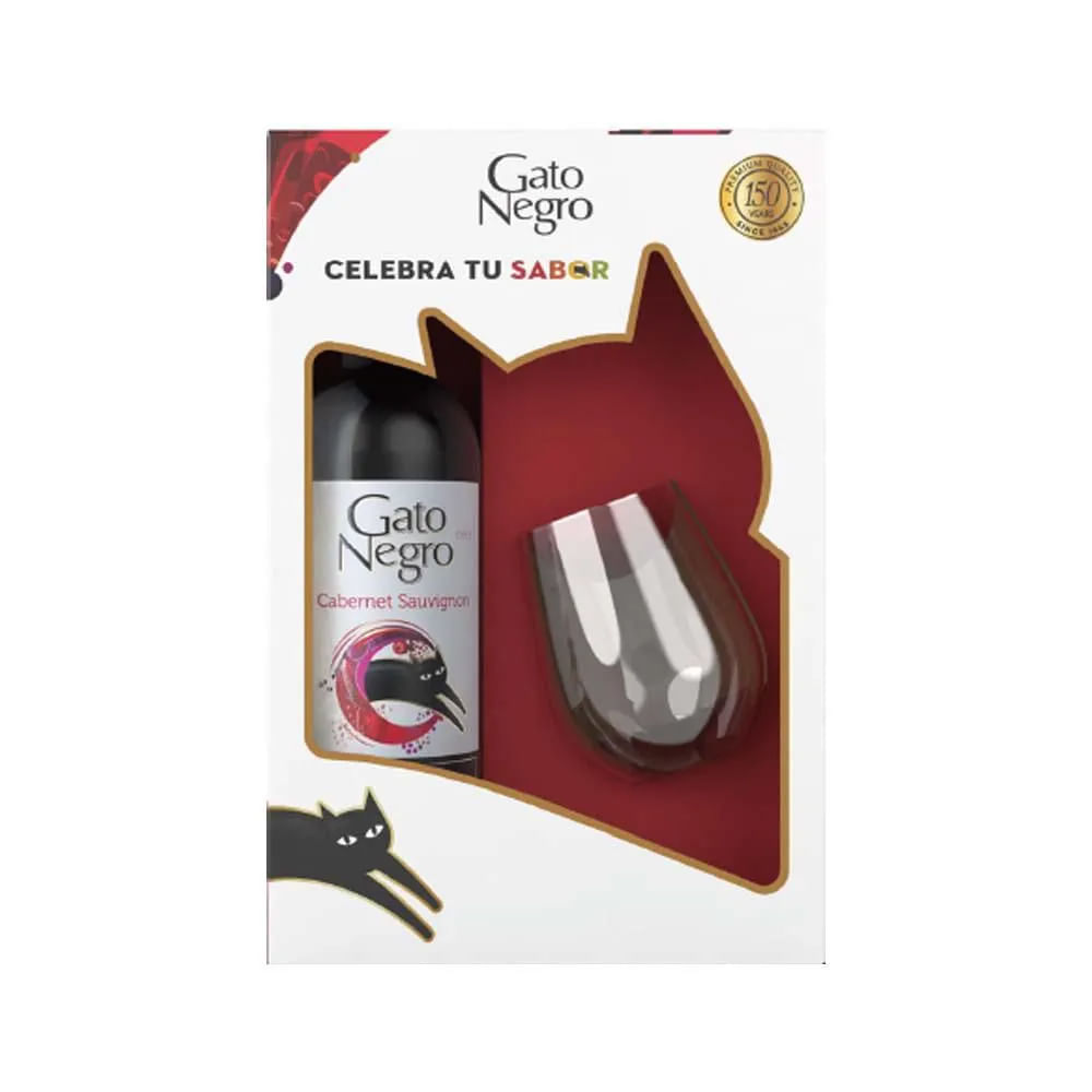 ESTU VINO GATO NEGRO+VASO COLECCIO*750ML