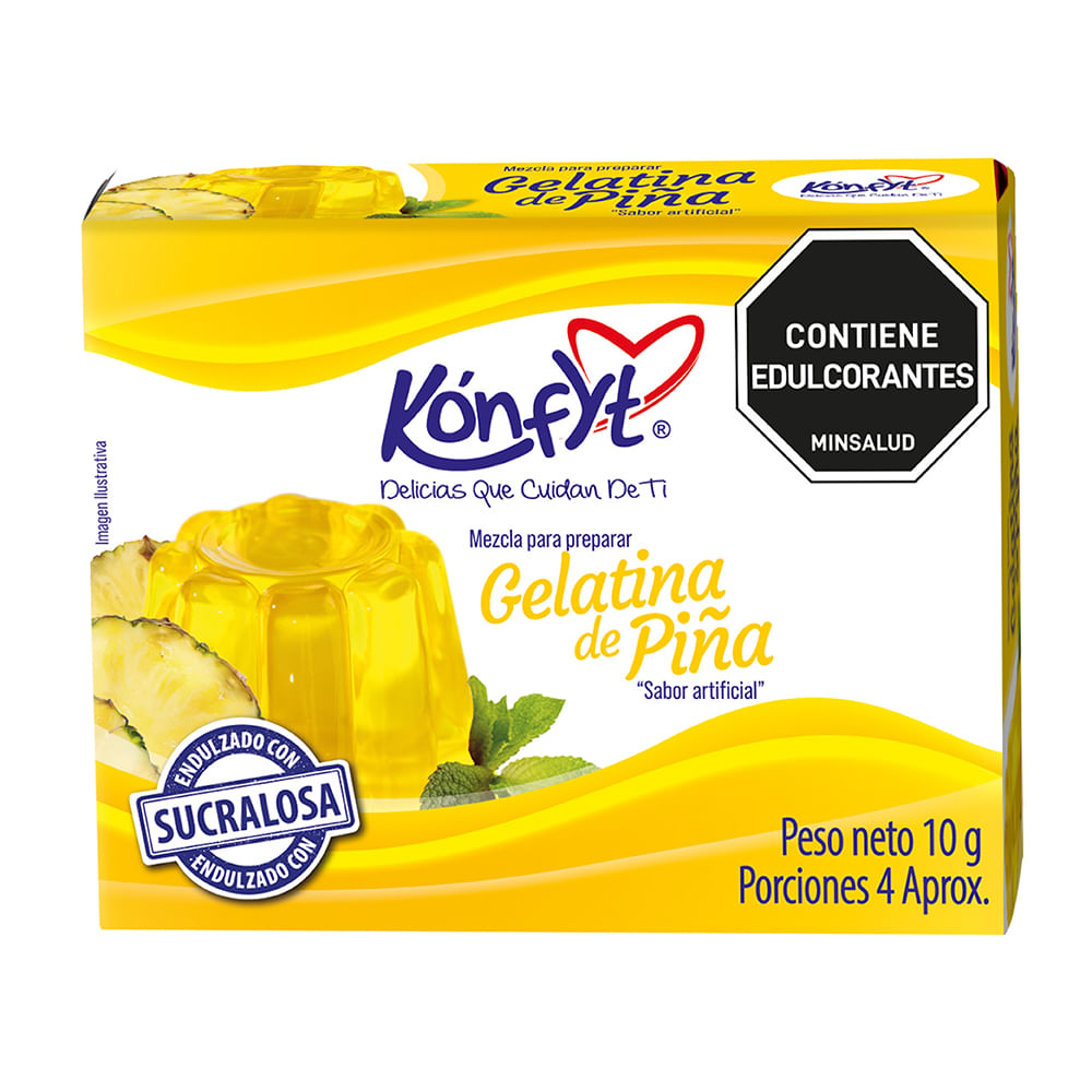 GELATINA KONFY PIÑA  x 10