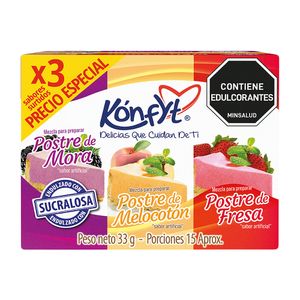 Mezcla Konfyt Postre De Mora Melocotón Y Fresa * 33G