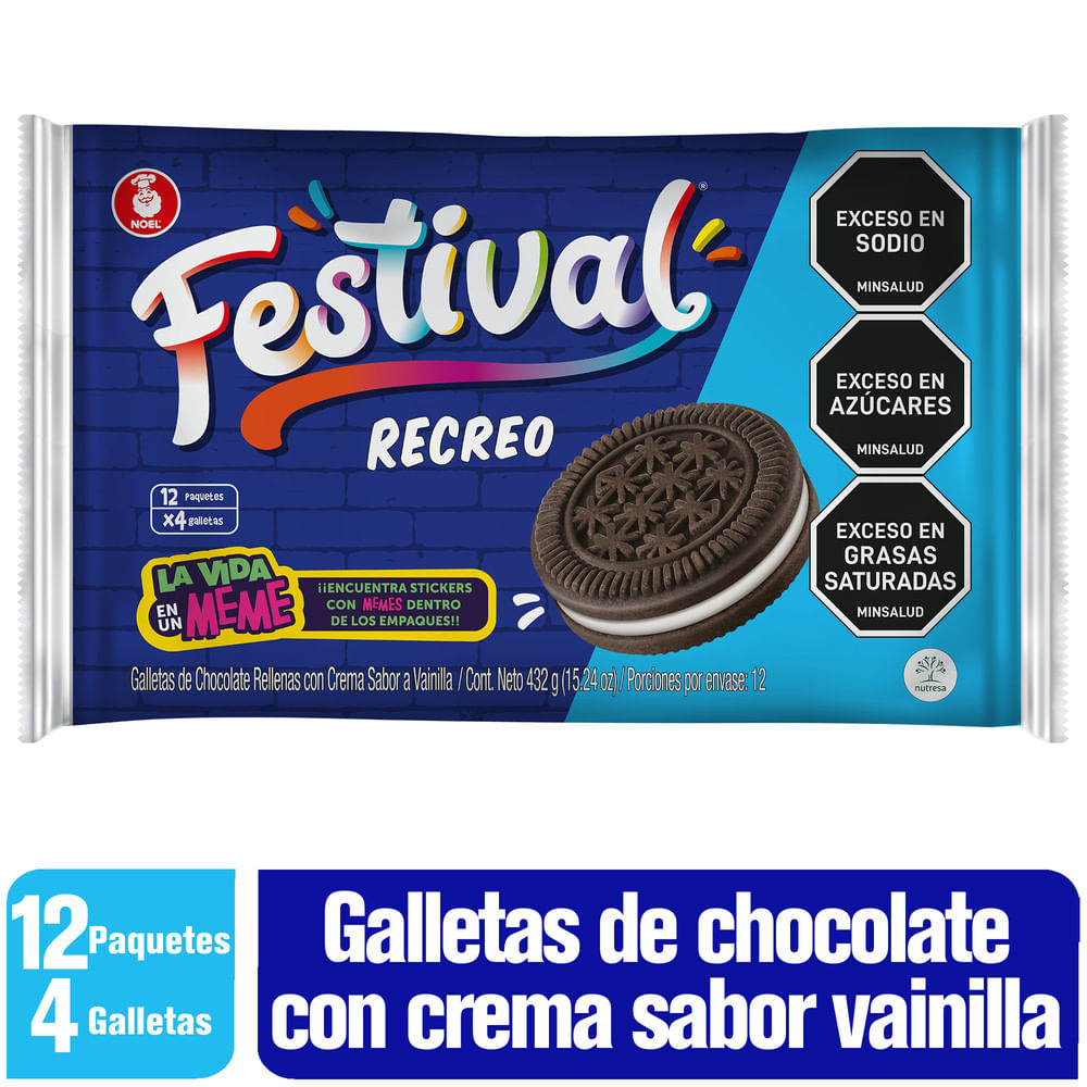 GALLETA FESTIVAL RECREO  x  432 GR