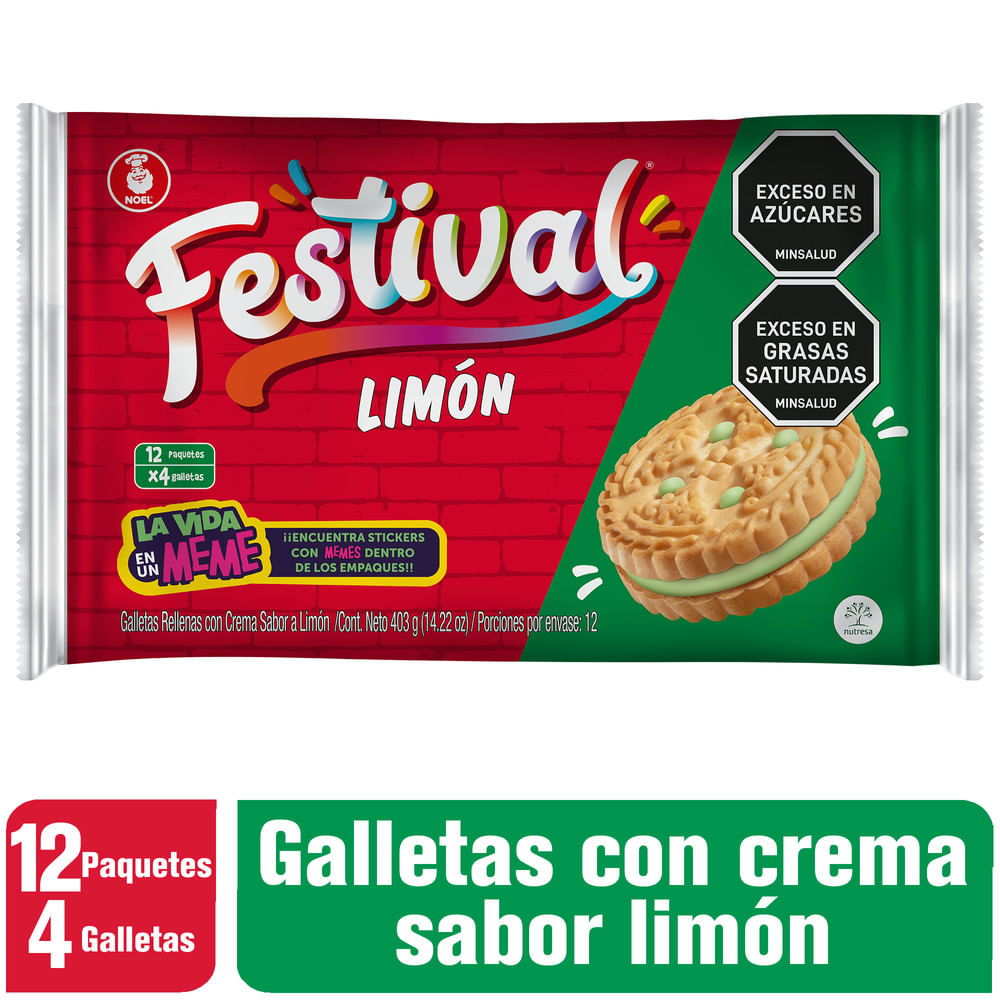 GALLETAS FESTIVAL LIMON  x 403GR