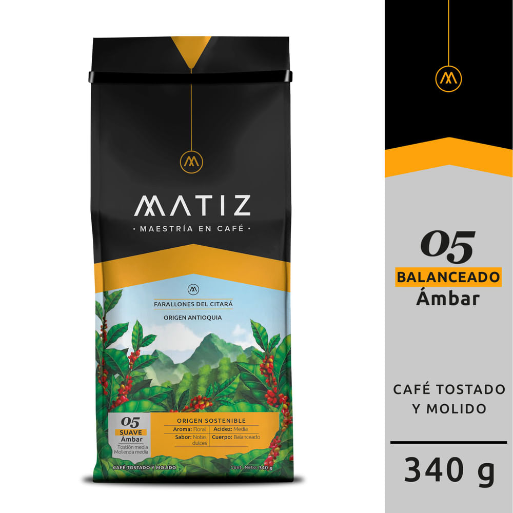 CAFÉ MATIZ AMBAR MOLIDO*340GR