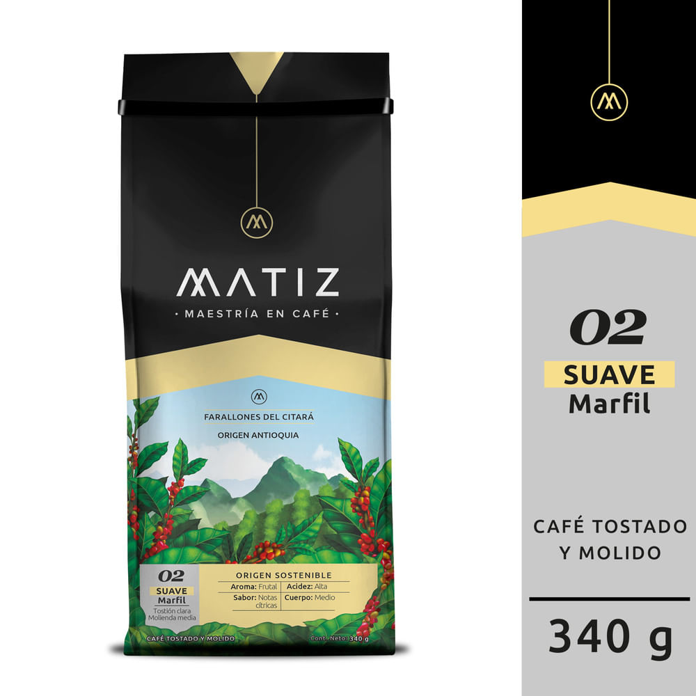 CAFE MATIZ MARFIL MOLIDO x 340GR