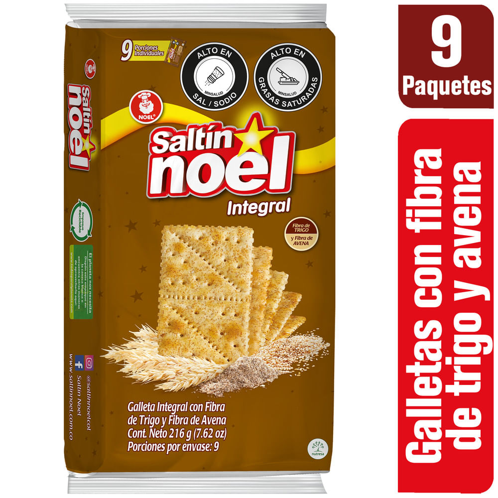 SALTIN NOEL DOBLE FIBRA x 9 UDS
