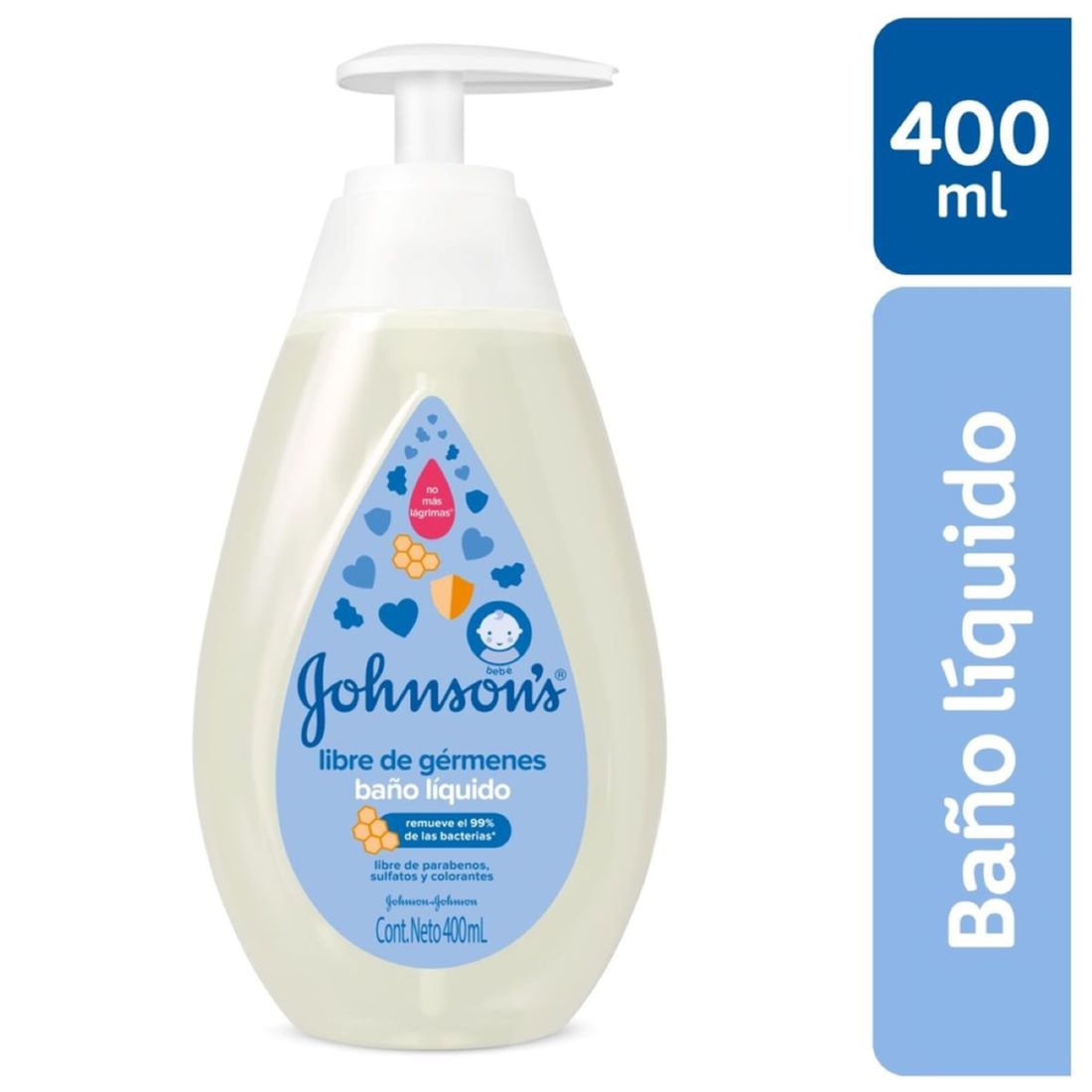 BAÑO LIQ LIBRE DE GERMENES JOHNSON*400ML