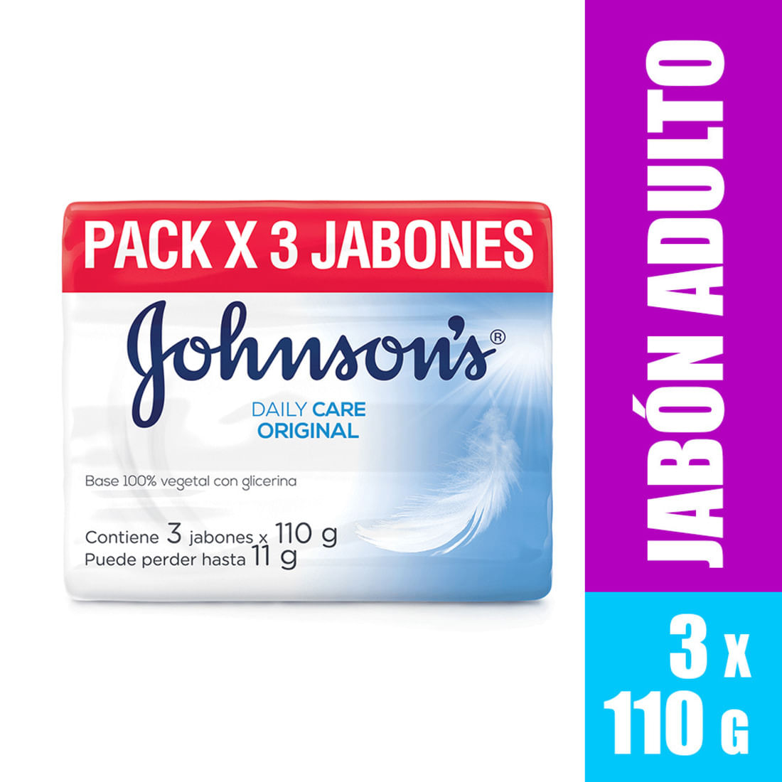 JABON JOHNSONS BARRA ORIGINAL 3UND*110GR