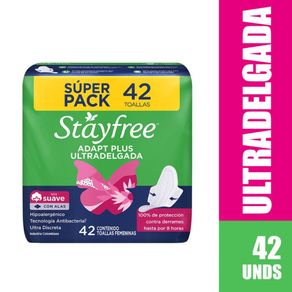 TOALLA HG PLUS ULTRADELG STAYFREE*42UND