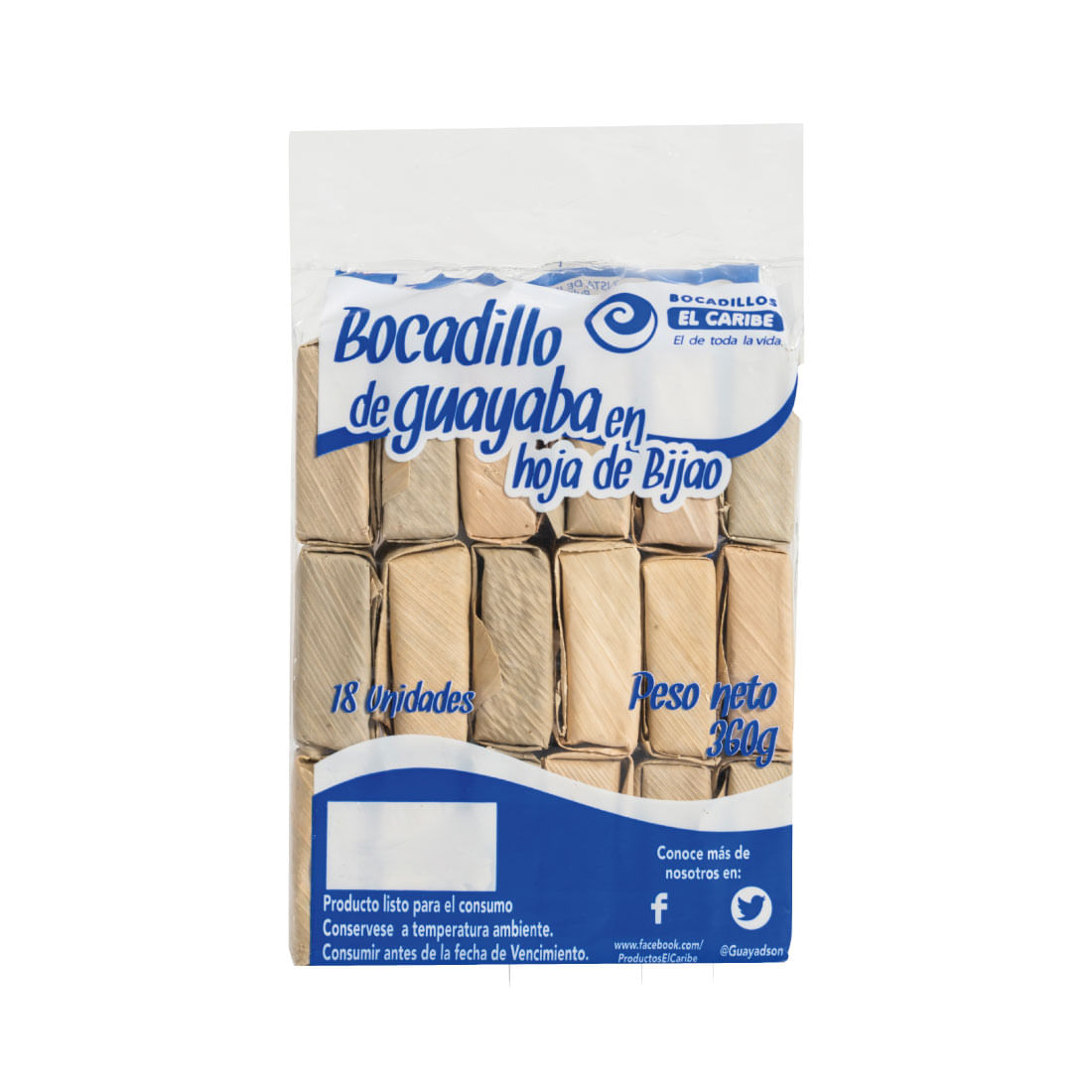 BOCADILLO GUAYABA EN HOJA DE BIJAO*18UND