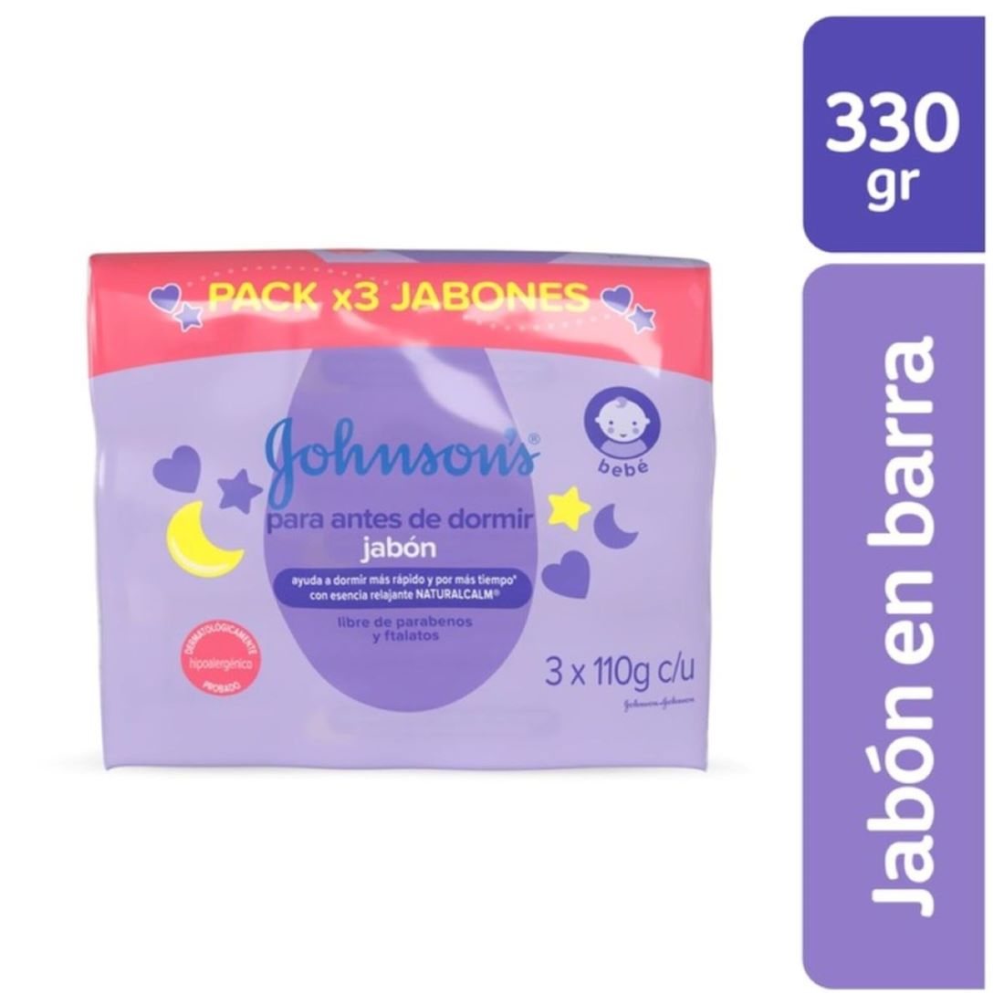 JABON JOHNSONS BABY ANTES DORMIR*3UND