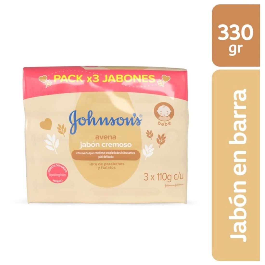 JABON JOHNSONS BABY AVENA*3UND