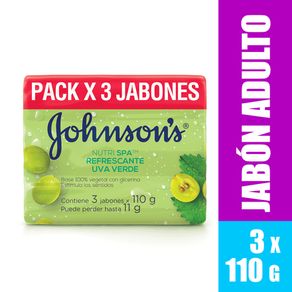 JABON REFRESCANTE UVA JOHNSONS*3UND*110G