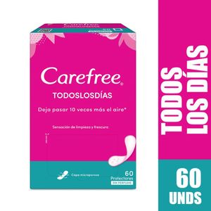 Protectores Carefree Todos los Dias 60 unidades
