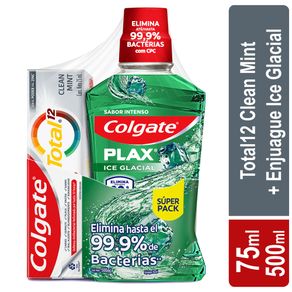 ENJUAGUE PLAX GLACIALx500ML+TOTAL*75ml