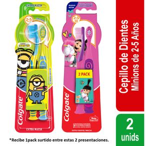 CEPILLO DENTAL COLGATE MINIONS 2-5 2PACK