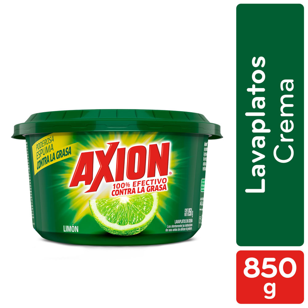 LAVAPLATOS EN CREMA AXION LIMON 850G
