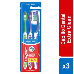 CEPILLO DEN COLGATE EXT CLEAN MED 3 PACK