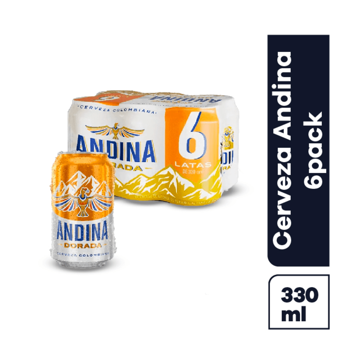CERVEZA ANDINA LATA SIXPACK*330 ML