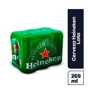 CERVEZA HEINEKEN LATA x 269ML X6UND
