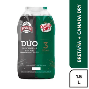DUO CANADA DRY + BRETAÑA*1.5LT