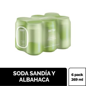 SODA HATSU SANDIA ALBAHACA LATA 6x269 ML