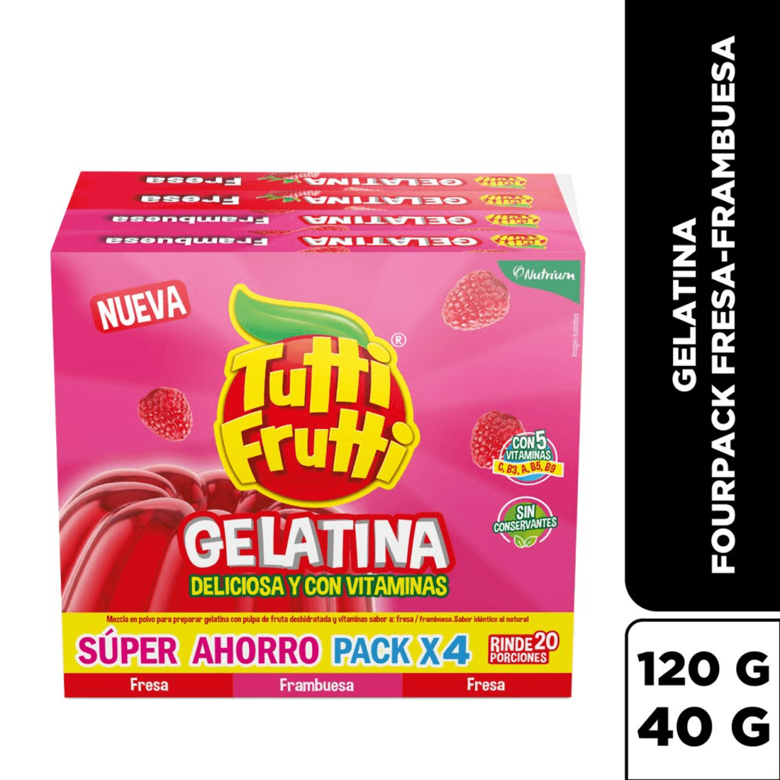GELATINA TUTTI FRUTI FRESA-FR 3UND*120GR