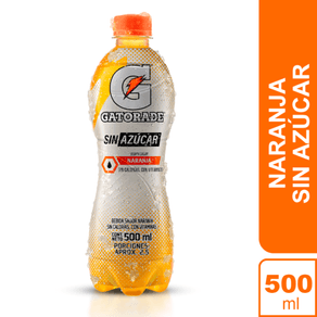 GATORADE SIN AZUCAR NARANJA X 500ML