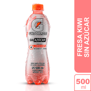 GATORADE SIN AZÚCAR FRESA-KIWI PET500ML