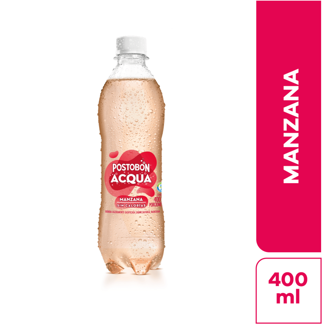 BEBIDA CON GAS ACQUA MANZANA*400ML