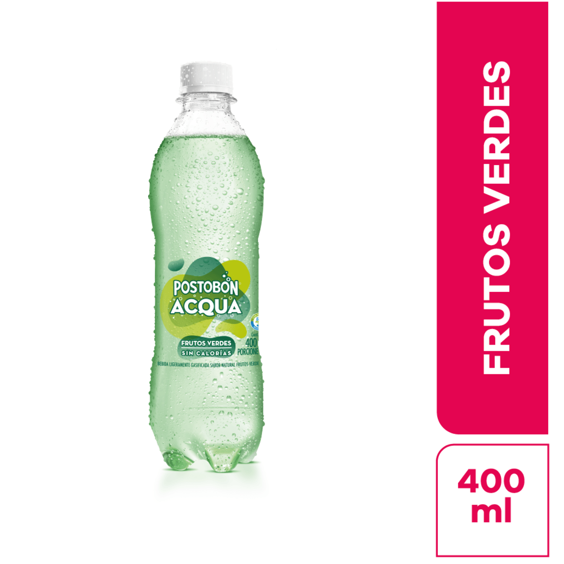 BEBIDA CON GAS ACQUA FRUTOS VERDES*400ML
