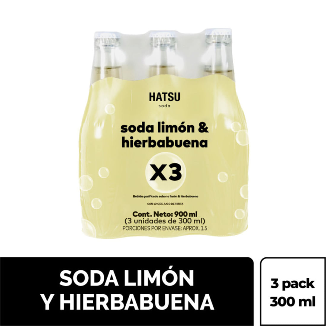 SODA LIMON/HIERBABUENA HATSU * 3 UND