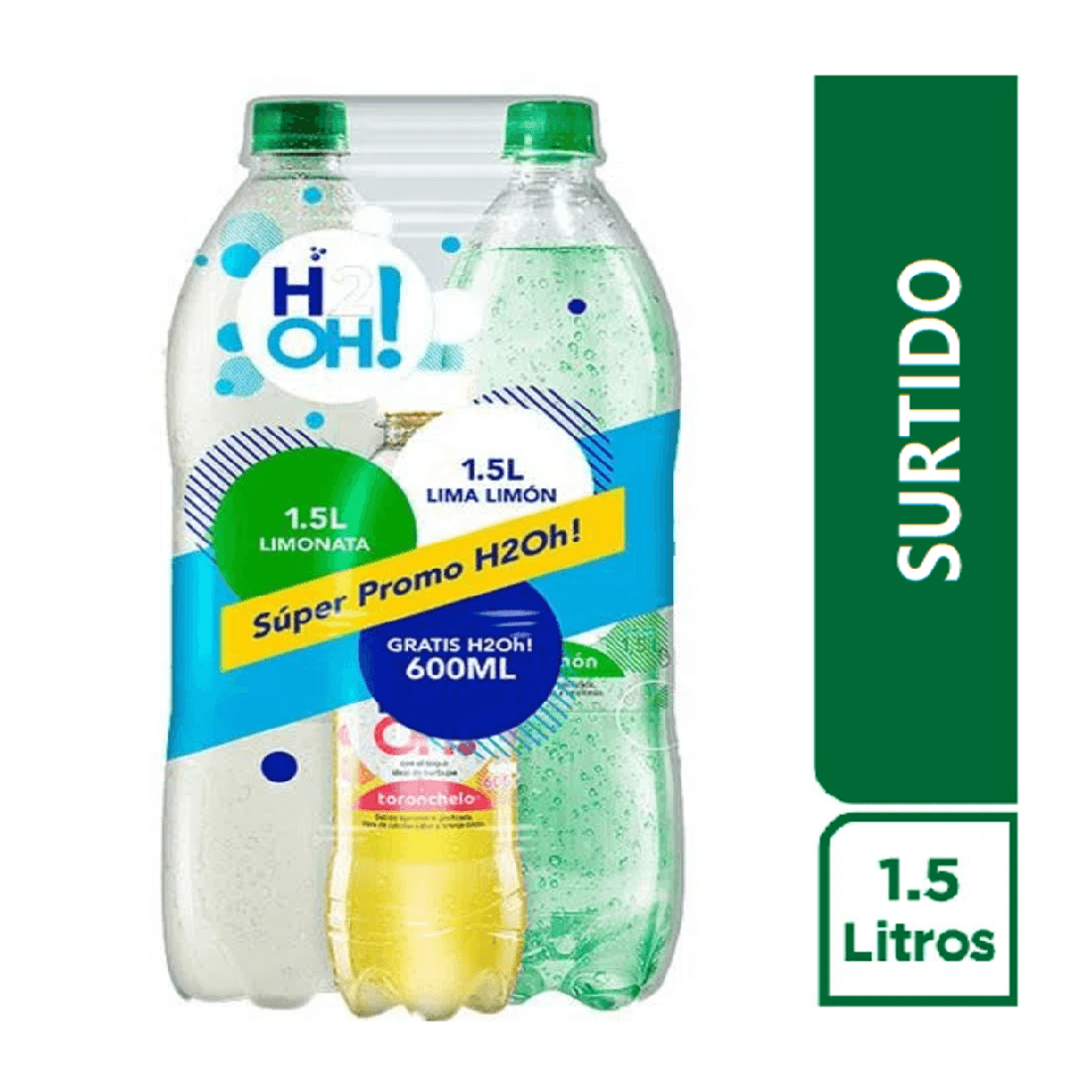DUO AGUA H2OHL 2U x1.5LT+H2OH PET 600ML