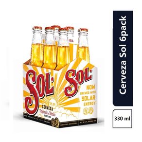 CERVEZA SOL BOTELLA SIX PACK*330ML