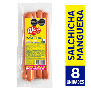 SALCHICHA MANGUERA RICA X 8UND X 360 GR