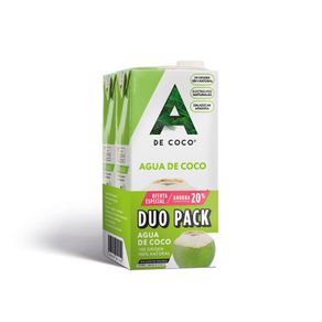 AGUA DE COCO DUO PACK A DE COCO X 1LITRO