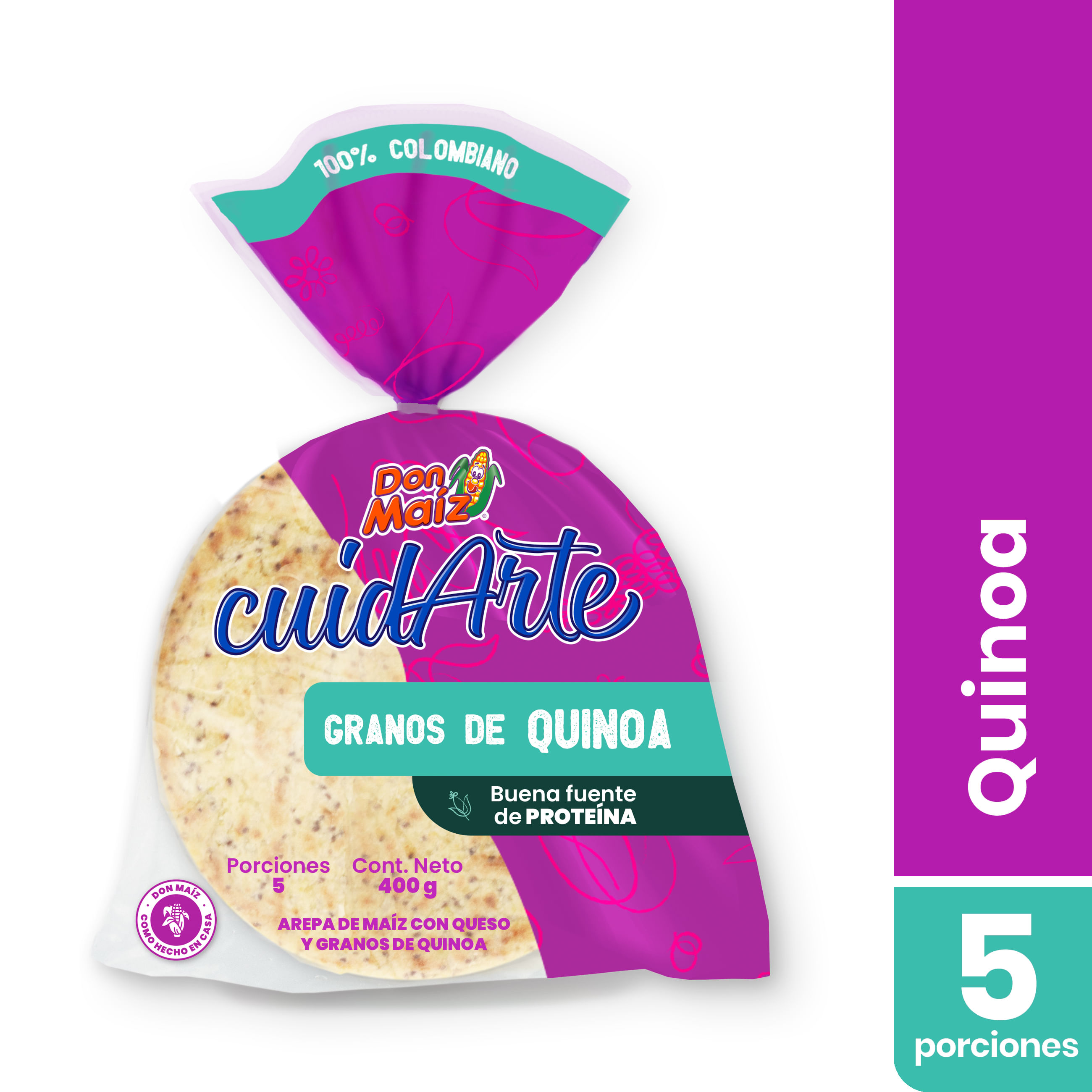 AREPAS DON MAIZ DE QUESO SEMILLA QUINOA
