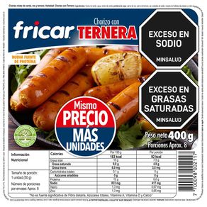 CHORIZO TERNERA FRICAR x 400 GR