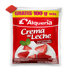 CREMA DE LECHE ALQUERIA*950G EXTCON*100G