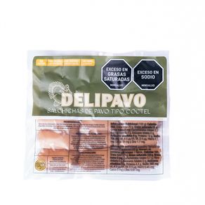 SALCHICHA PAVO T/COCTEL DELIPAVO x 250GR