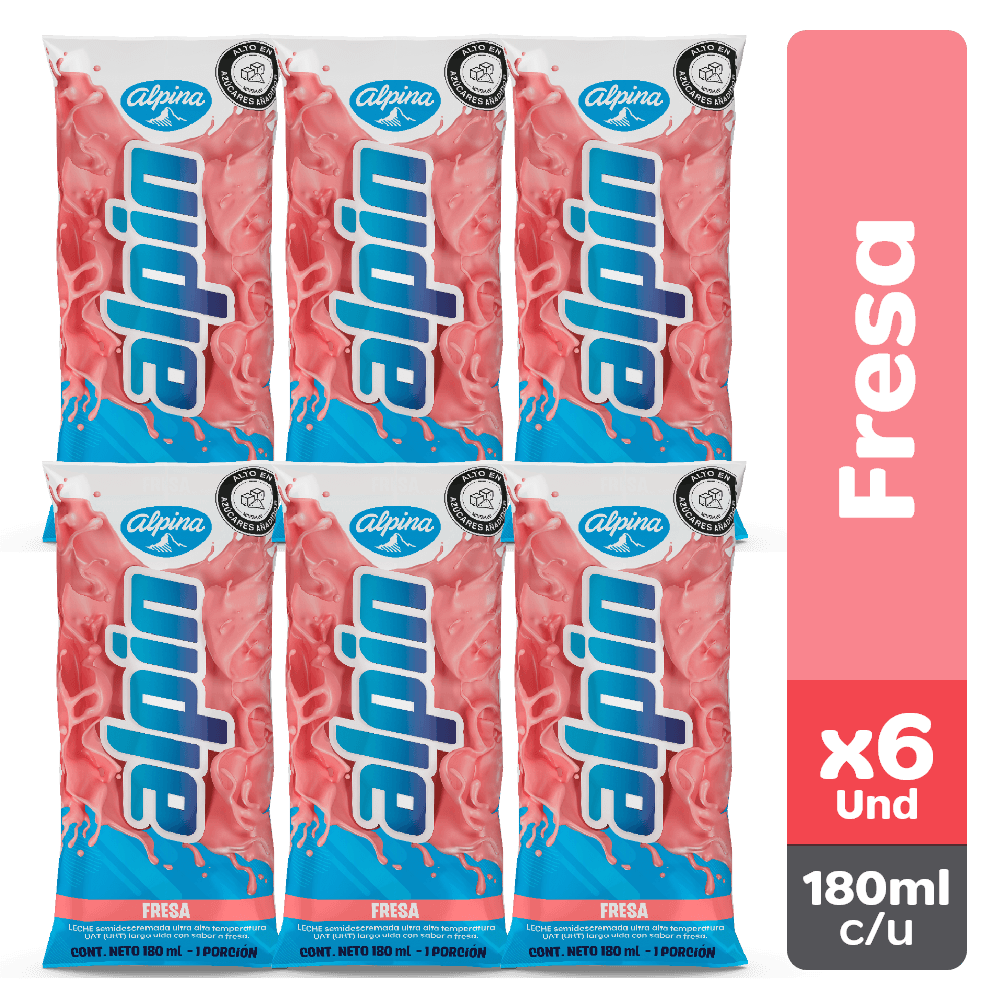MULTIPACK ALPIN FRESA   X6  x 180 ML