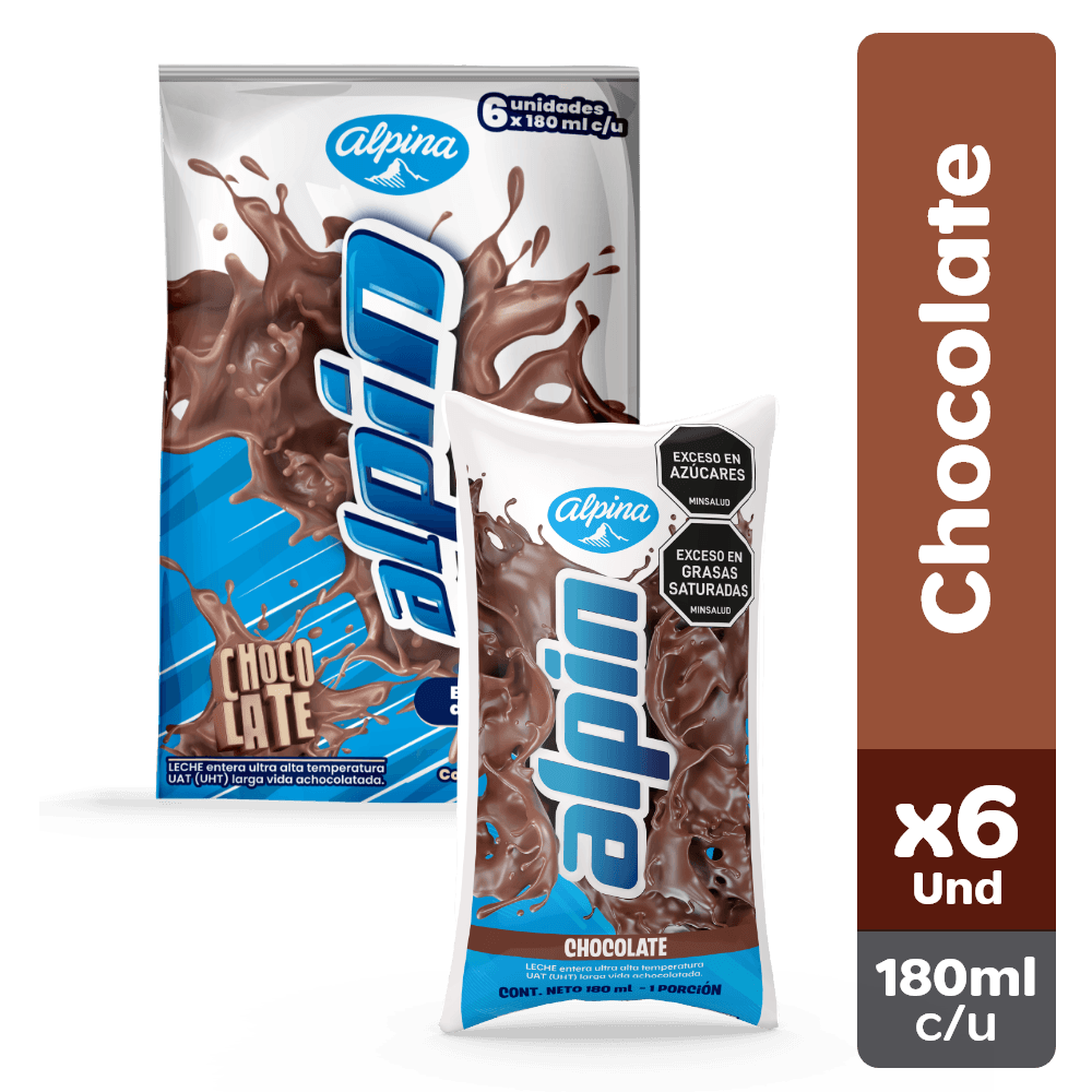 MULTIPACK ALPIN CHOCOLATE  X6  x 180 ML