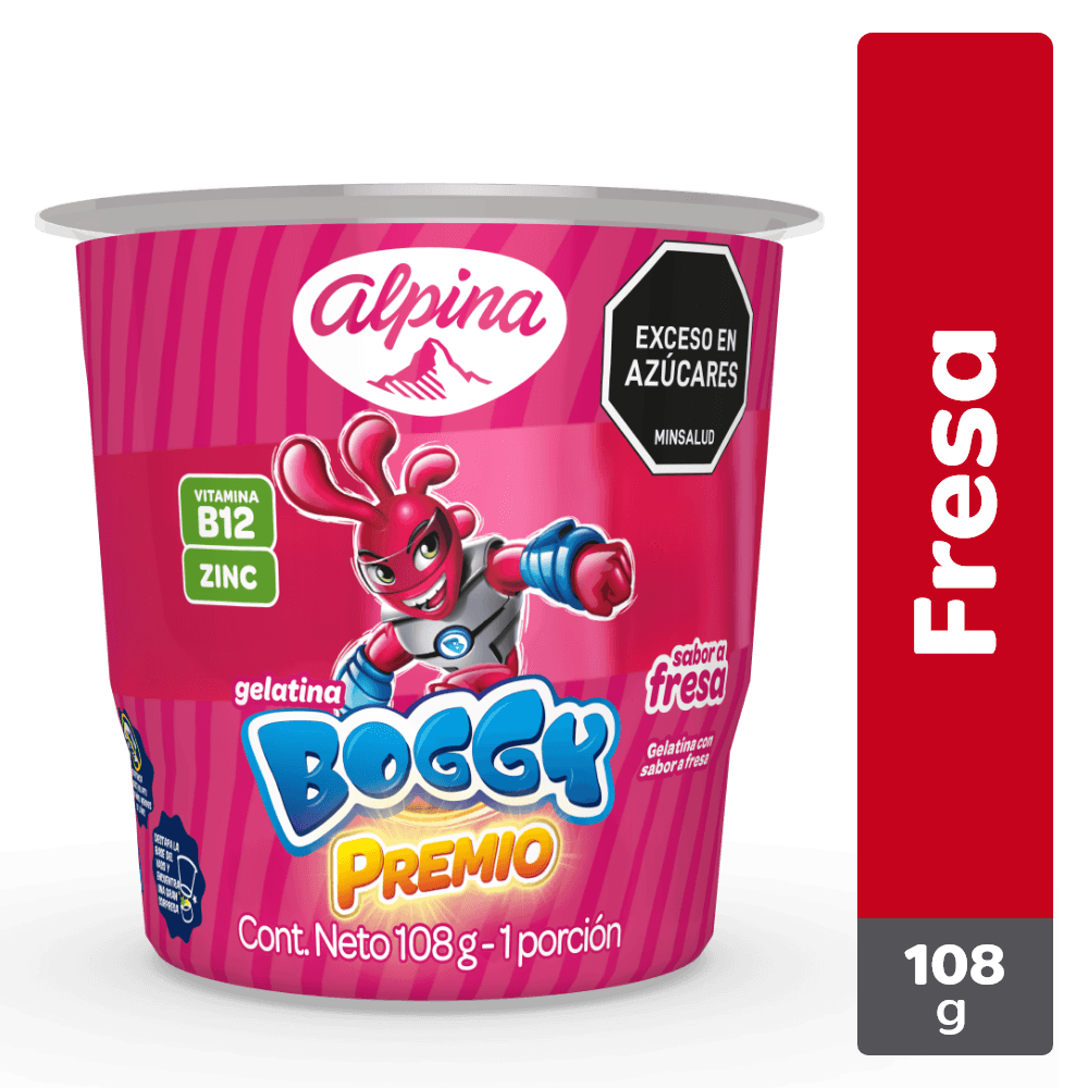 GELATINA BOGGY PREMIO FRESA    x 108GR