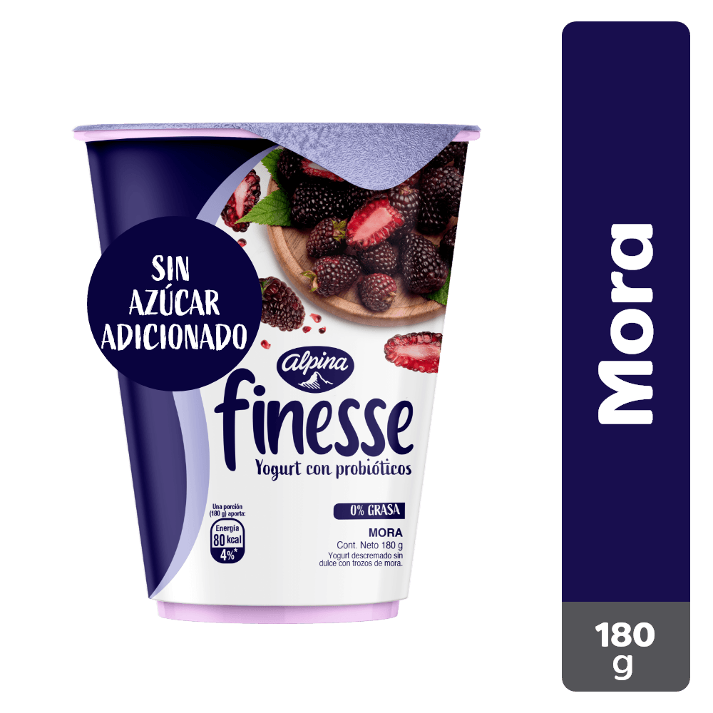 YOGURT FINESSE MORA VASO*180 GR