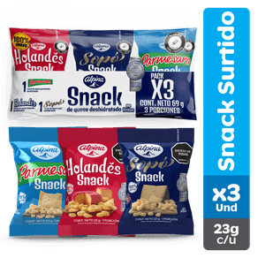 SNACK QUESO DESHIDRATADO ALPINA 3UNx23GR