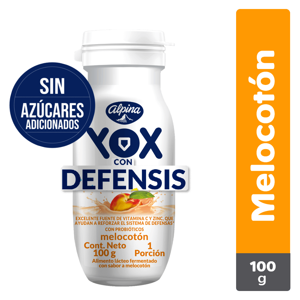 BEBIDA YOX MELOCOTON SIN AZUCAR *100 gr