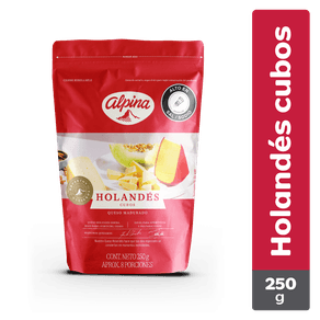 QUESO HOLANDES EN CUBOS ALPINA x 250 GR