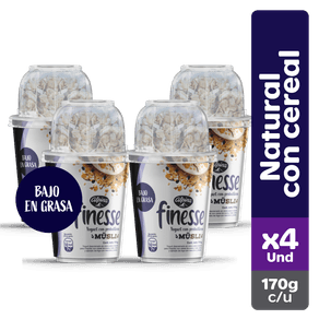 YOGURT FINESSE NATURAL CEREAL x4UN*170GR