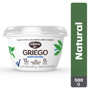 YOGURT GRIEGO ALPINA NATURAL*500GR